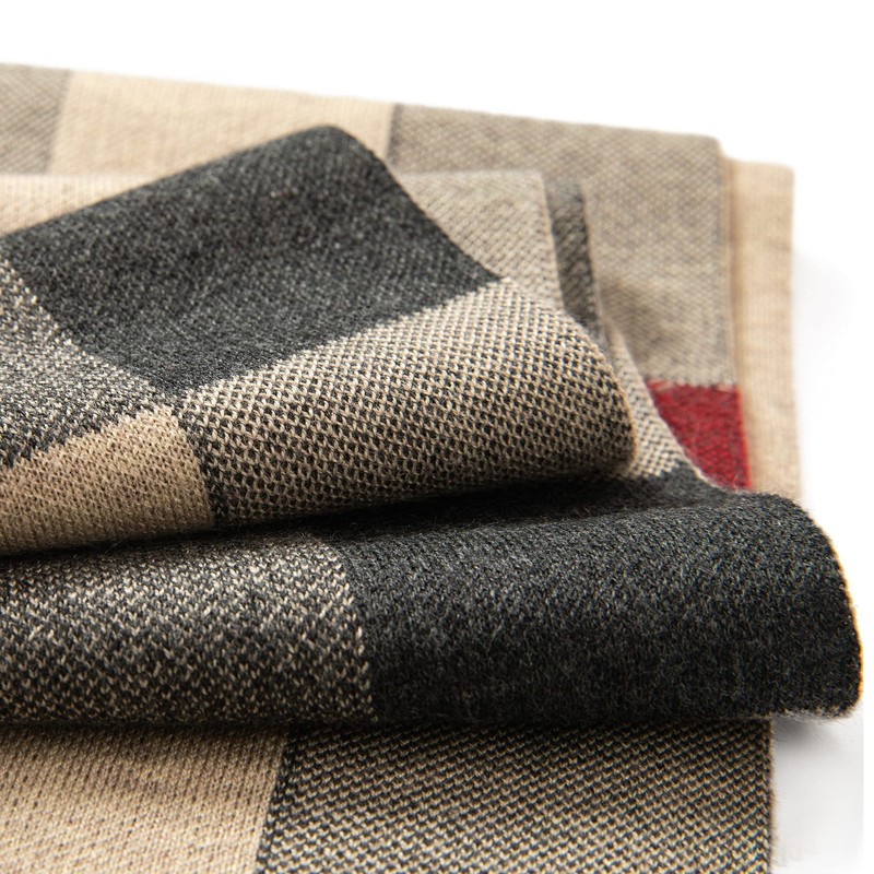 Lallier Mens Merino Wool Long Winter Tie Scarf with Gift