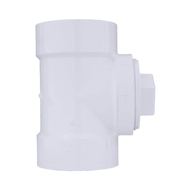CHARLOTTE PIPE 4 DWV CLEANOUT TEE with Plug DWV (Drain,