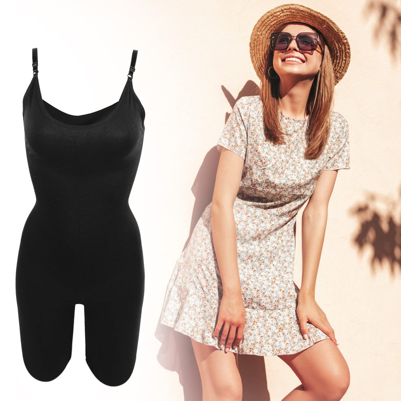 VOCOSTE Women's Shapewear Full Bust Body Shaper Briefs Bodysuit Bat,