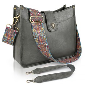 APHISON Crossbody Bags For Women Trendy, Vegan Leather Hobo Handbags Crossbody Purses Shoulder Bucket Bag with 2 Strap