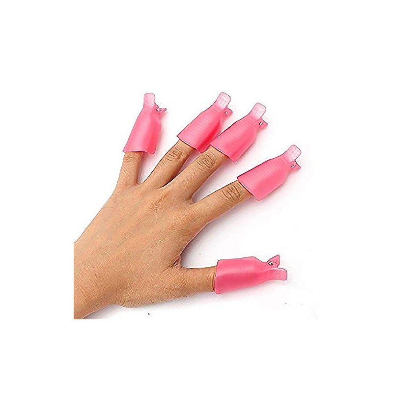 10pc Professional Plastic Nail Art Soak Off Cap Clip Gel