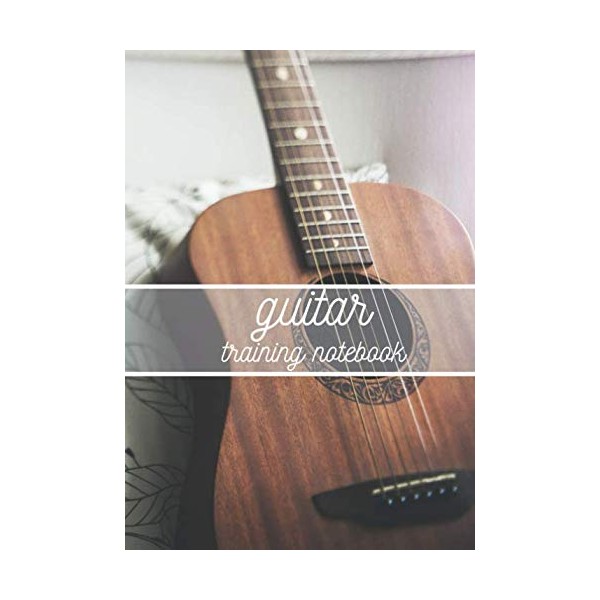 Guitar training notebook: Guitar staff notebook with tablature, score, instrumental
