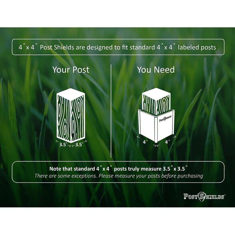 Post Shields 4x4 Post Protector - Fits Standard 3.5"x3.5" Wood