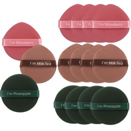 High Absorption and Multi-functional. (Water drop shape + round) Soft cushion for both wet and dry use, 3 colors, 15 piece set
