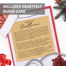 Nurse Christmas Ornament 2024, Medical Ornaments for Christmas Tree, Appreciation Week, Best Nurse Ever, Thanksgiving, for Nurses, Health Care Worker (with Card)
