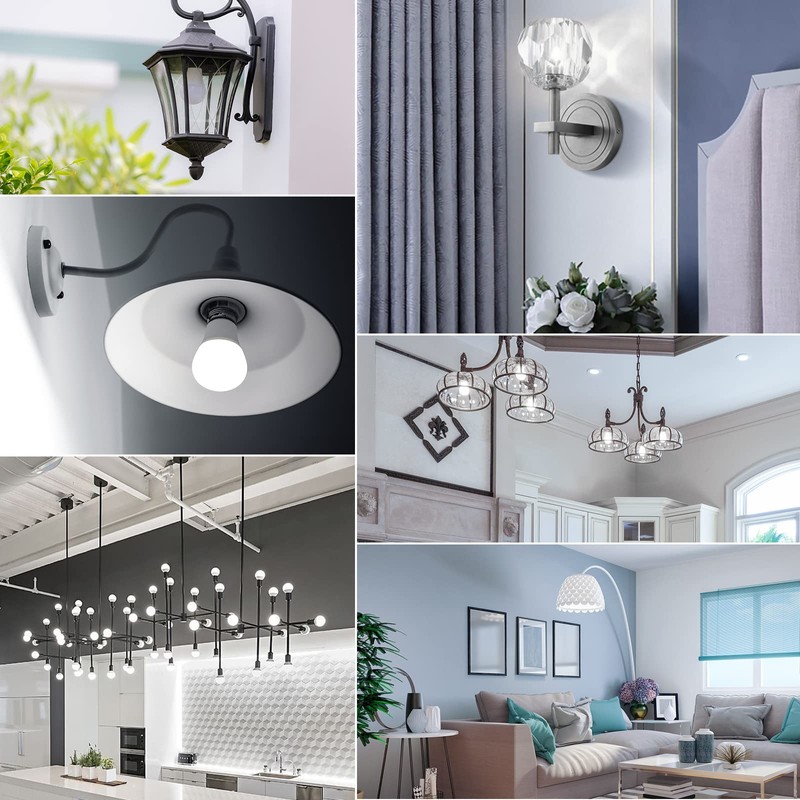 MorningLight 6 Pack A15 LED Bulbs 60W Equivalent, Non-Dimmable, Daylight