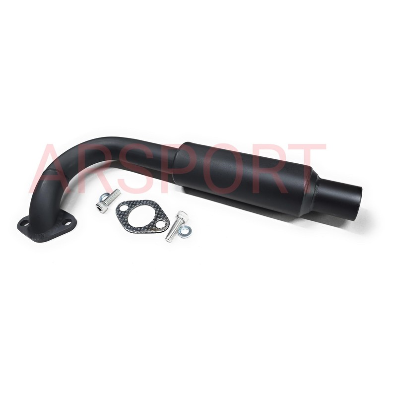 ARSPORT Low profile Exhaust Muffler solid piece pipe Compatible with