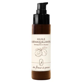 De Fleur à Peau Cleansing Oil, Plum and Almond, Soft, Nourishing and Cleansing, Pure Ingredients, Natural and 100% Active Composition, Formulated and Made in France, 50 ml