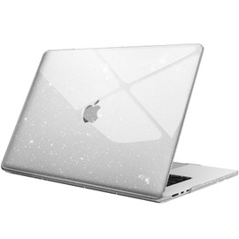 Fintie Case Compatible with MacBook Air 15 Inch M4 M3 M2 A3241 A3114 A2941 (2025-2023), Ultra Thin Hard Shell Protective Snap Case Compatible with MacBook Air 15 Inch Retina Transparent (Glitter)