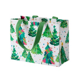 Caspari Brushstroke Trees Small Gift Bag - 4 Bags