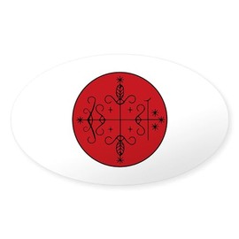 CafePress Papa Legba Veve Sticker Oval Car Bumper Sticker