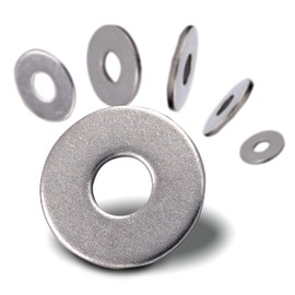 PROTECH Large Washers DIN 9021 M8 | Pack of 100 Stainless Steel A2 V2A Rustproof Washers Side Plates U Washers