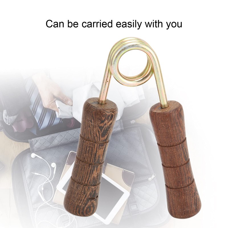 Hand Grip Strengthener, Wood Handle Hand Grip Strengthener Wrist Forearm