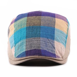 Mens Peaky Blinders Plaid Hats for Men or Women Summer or Spring Adjustable One Size Original Gifts for Men Hat, blue