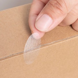 Sealing Seal, Clear, Oval, 1000 Sheets, Clear, Unopened Seal, Commercial Use, Sealing (1.4 x 0.8 inches (35 x 20 mm)