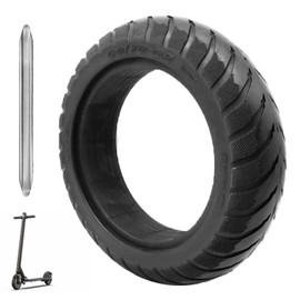 60/70-6.5 Solid Tire 10 Inch Tubeless Tyre 10x2.50 Inch Scooter Tire Solid for Ninebot Segway MAX G30 G30P G30LP Electric Scooter 1Pc Black