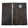 Custom Ariat Praying Cowboy Church Premium Shield Long Wallet Brown