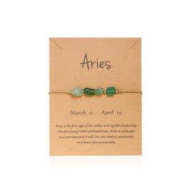 Zodiac Bracelets for Women Men Spiritual Gifts Crystal Beaded Bracelet Irregular Natural Stone Bracelet Birthday Party Jewelry Gifts