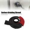 5 In Power Grinding Dust Shroud Iron PA66 Red Black