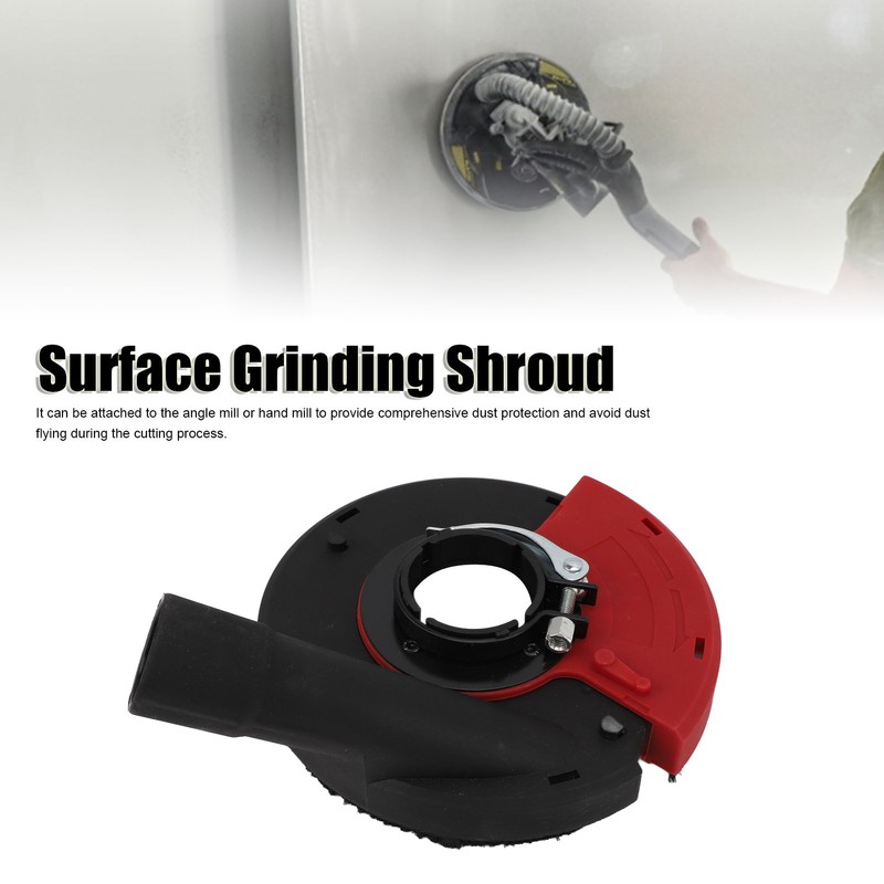 5 In Power Grinding Dust Shroud Iron PA66 Red Black