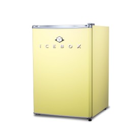 ICEBOX 2.5 Cu. Ft. Compact Refrigerator, ENERGY STAR Certified Small Refrigerator, Single Door Mini Fridge with Freezer, R600a Refrigerant, IBCR25SUN , Sun Yellow