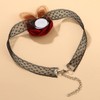 Jumwrit Lace Choker Necklace Gothic Collar Necklace Tassel Chain Flower