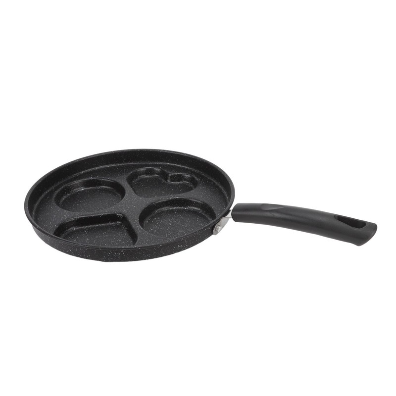 Egg Frying Pan 4 Cups Stick Proof Even Heating Iron