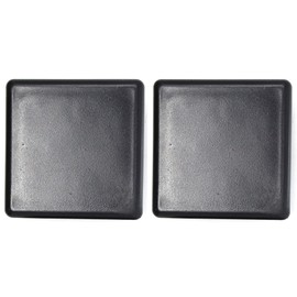 Plastic 4x4 inch Black Square Tubing Cap, Finishing Plug, Pipe Tubing End Cap, Durable Chair Glide Universal (2)