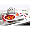Dexas Over the Sink Poly Cutting Board with Collapsible Colander