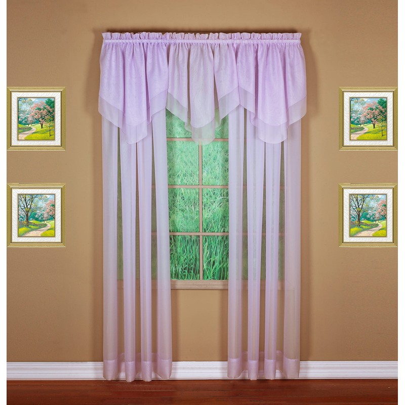 Today's Curtain Emelia Original Voile Ascot 25", Lilac, 40" W