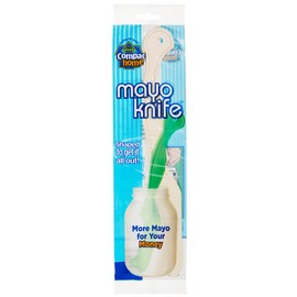Compac Mayo Knife & Jar Scraper Spreader - Plastic Knife Spatula for Scraping Mayonnaise Jars and Spreading Condiments Easily with Little Mess, Helpful Kitchen Gadgets and Accessories, 1 Piece