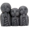 Eastern Enlightenment Jizo Monks Smiling and Praying Statue, 3 Inch