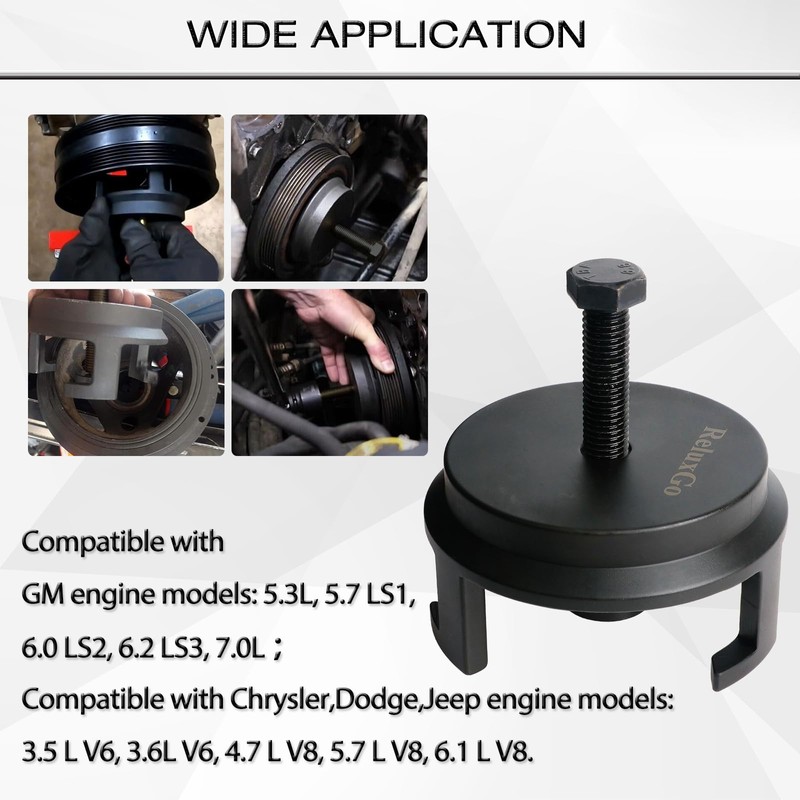 For GM LS Harmonic Balancer Puller 25264 Crank Pulley Puller