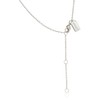 Coach F54514 Women's Outlet Round Logo Charm Necklace, Silver, Brass