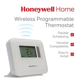 Honeywell Home T3R Wireless Smart Thermostat Kit - 7-Day Programmable Wall Thermostat with Intuitive Controls - 868 MHZ - Large Backlit Display, Flexible Scheduling & Compatibility