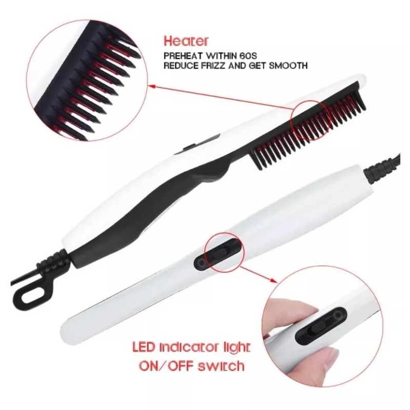 Kcysta Cepillo Peine, Plancha De Pelo Eléctrica, Moldeador Masculin