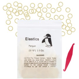 VEGCOO Pack of 600 Orthodontic Rubber Bands, 5/16 Inch, Braces Accessories with 6 Placers, Dental Orthodontic Rubber Bands for Dental Braids Braces Dental Gaps (Penguin)