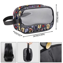 ZJXHPO Villains Clear Makeup Bag Chillin is Like A Villain PU Leather Cosmetic Bag with Handle Witch Evil Queen Gift (C-Villain PU)