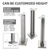 Cvter Heavy Duty Glass Railing Post Corner Post, 23.6", 304
