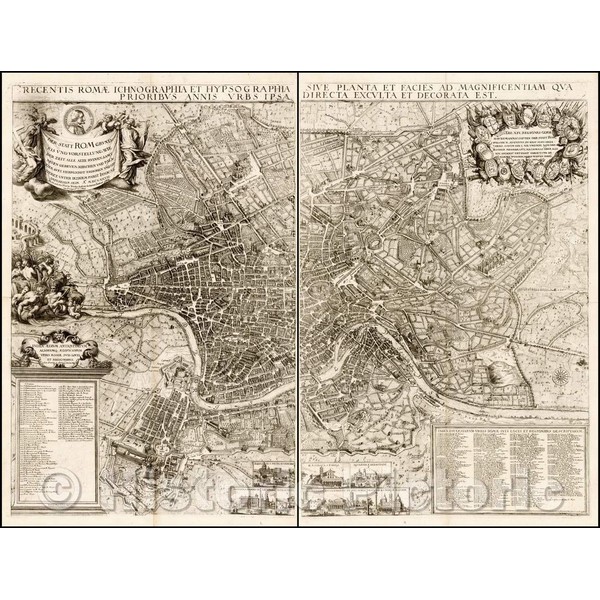 Historic Map - Romae Ichnographia et Hypsographia Sive Planta et