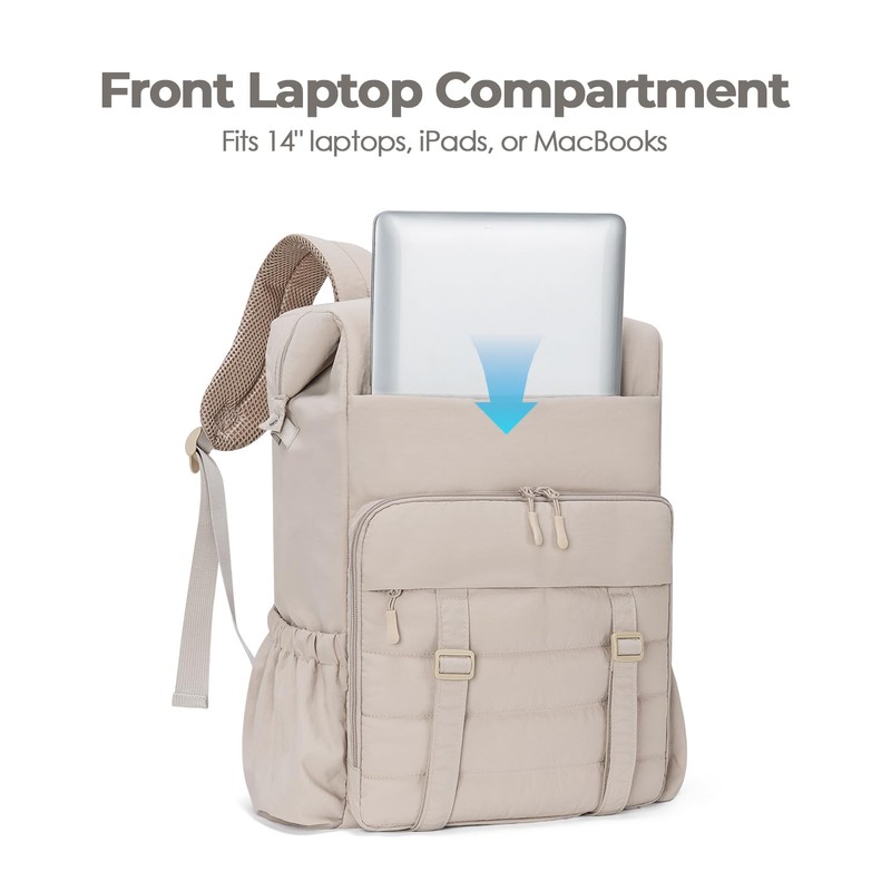 Backpack Cooler 40 Cans Puffer Soft Cooler with Laptop Compartment