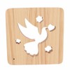 2W 3D Wood Carving Lamp Warm White Light Peace Dove