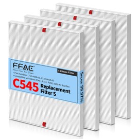 4 Pack C545 HEPA Replacement Filter S Compatible with Winix C545 Air Purifier, for Winix C545 Replacement Filter, H13 Ture HEPA Filter, Part# 1712-0096-00 and 2522-0058-00