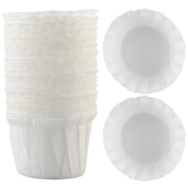 CREATCABIN 100Pcs Disposable Coffee Filter Paper Coffee Filters White Espresso Makers Basket Cups Papers Replacement Compatible with Reusable Keurig Brewer Single Serve Pot Home Office 2 Inch
