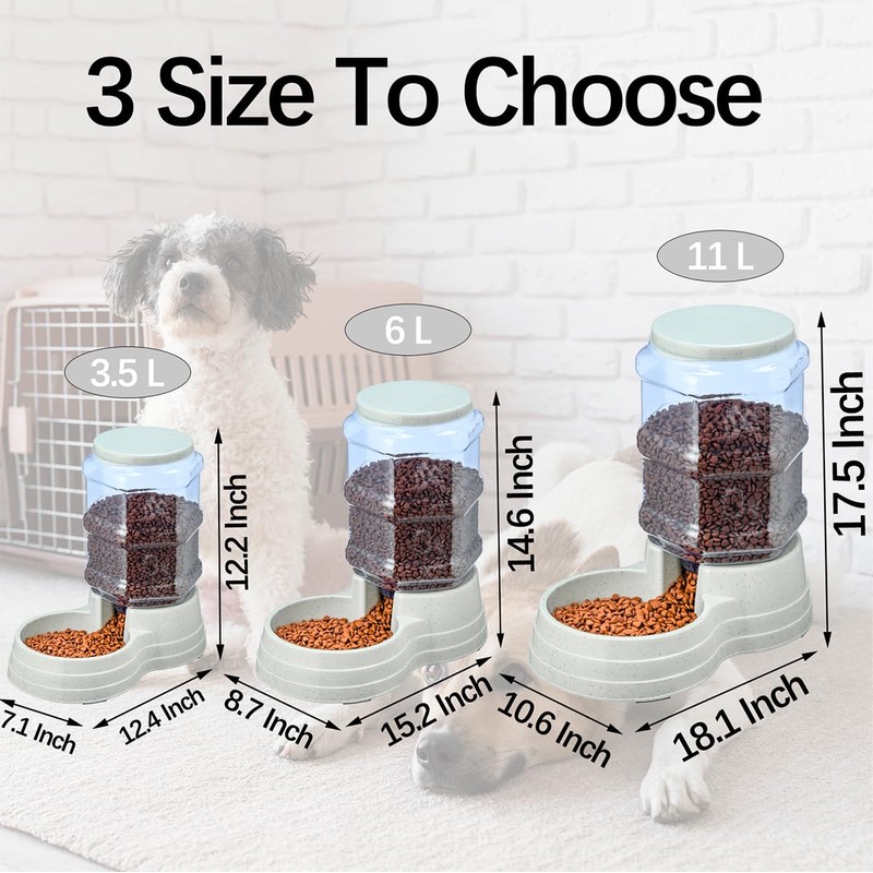 Gravity Automatic Pet Feeder for Large Breeds,6L Dog Food Feeder