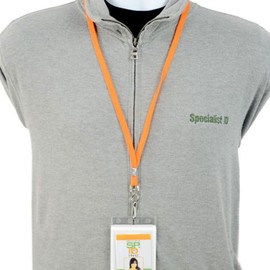 Orange Flat Non-Breakaway Lanyard With Steel Swivel Hook by Specialist ID, Sold Individually