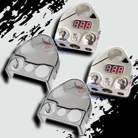 Xscorpion 2pc Digital Battery Terminal Car Marine Grade AMP Any AWG Cable w/Ring Terminal