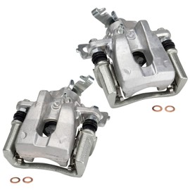 TRQ Rear Brake Caliper Set Compatible with 2009-2010 Pontiac Vibe 2009-2019 Toyota Corolla 2009-2013 Matrix