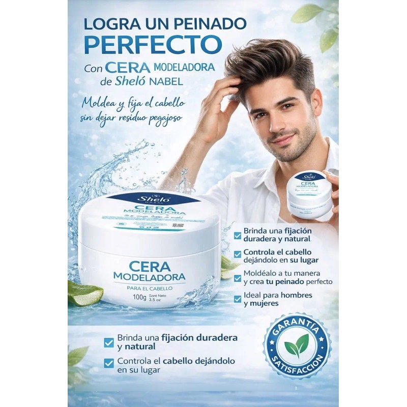 Pack Cera Modeladora Cabello 100g Shelo Nabel