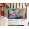 Caroline's Treasures Flowers in Watercolor Floral Throw Pillow, 14Hx14W, Hydrangeas